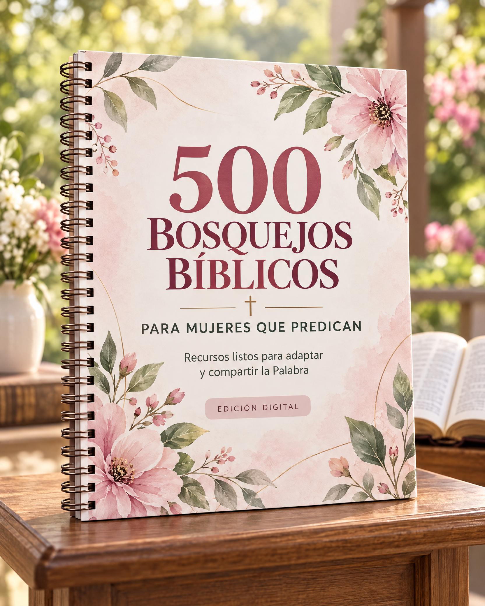 Mockup digital: 500 bosquejos bíblicos para mujeres que predican